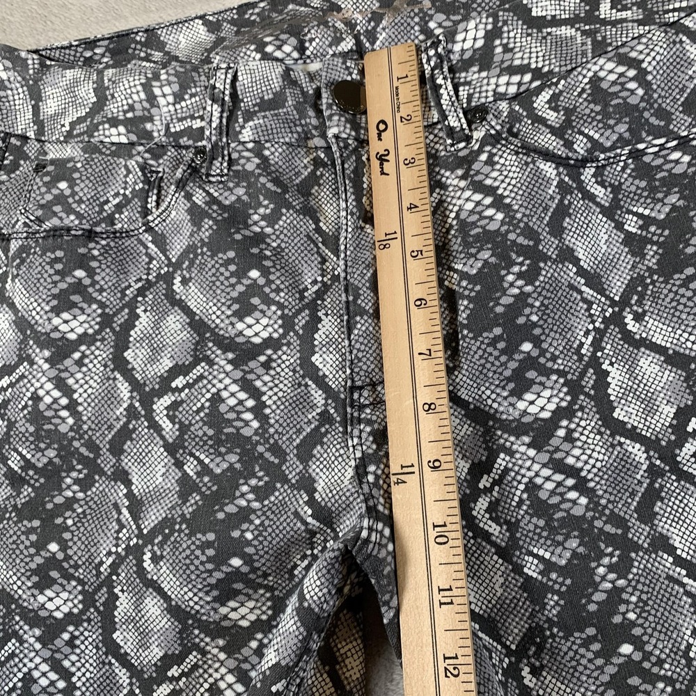 Seven7 Pants Womens 12 Snakeskin Print High Rise Skinny‎ Jeans Tummyless Stretch - Picture 4 of 13